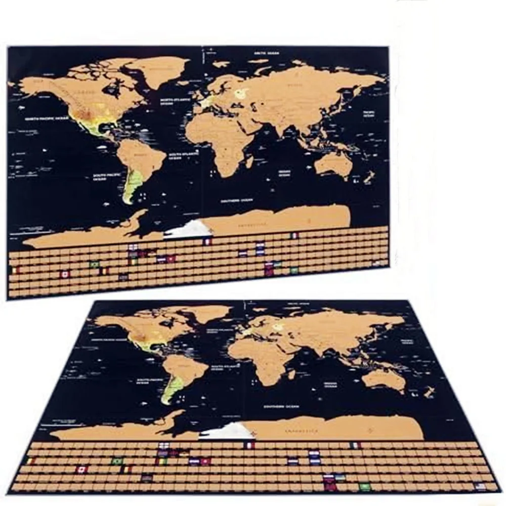 جديد ديلوكس السفر خدش خريطة ال - مراجعة Star Map Poster وسعره